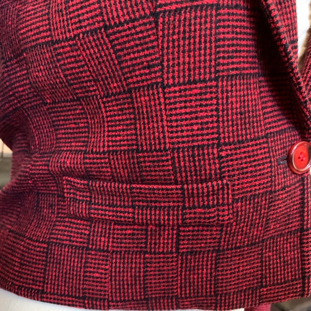 70s Vintage Pendleton Wool 1 Button Striped Blazer - Picture 4 of 13